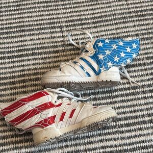 Jeremy Scott x Adidas Winged Sneakers - Red and Blue